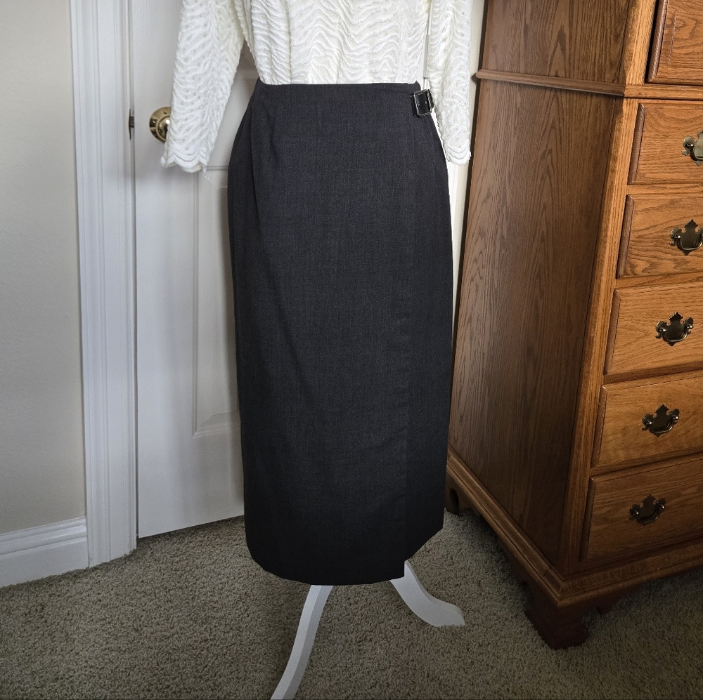 Talbot's Vintage Wool Wrap Midi Skirt - EUC